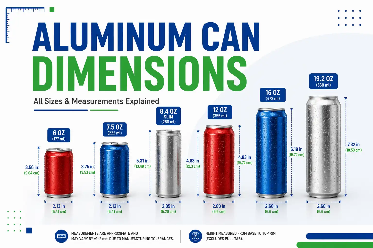 Aluminum can dimensions
