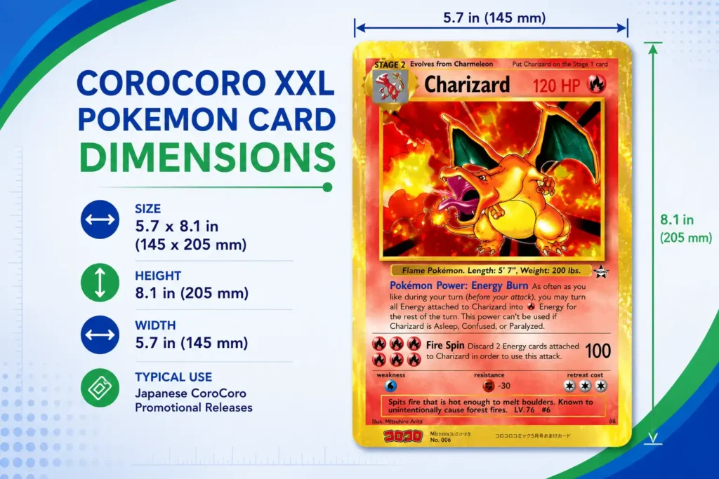 CoroCoro XXL Pokemon Card Dimensions